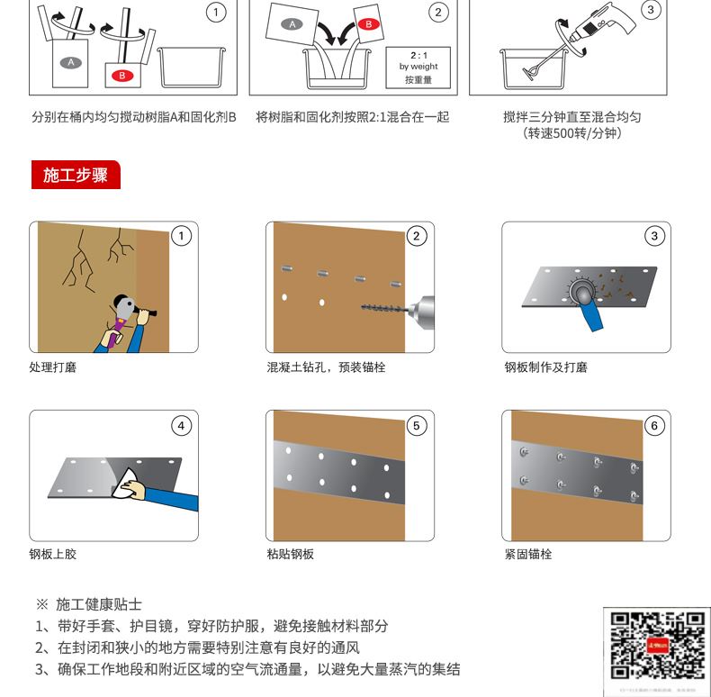 包钢越秀粘钢加固施工过程